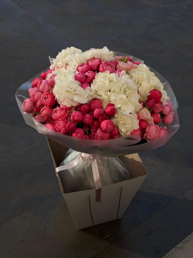 Ծաղկեփունջ "Pink & White" - Image 2
