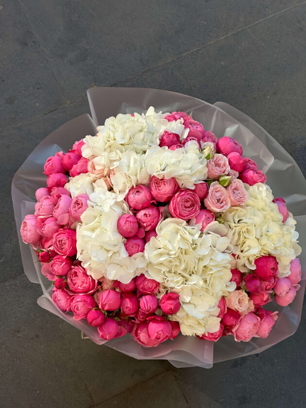 Ծաղկեփունջ "Pink & White" - Image 4