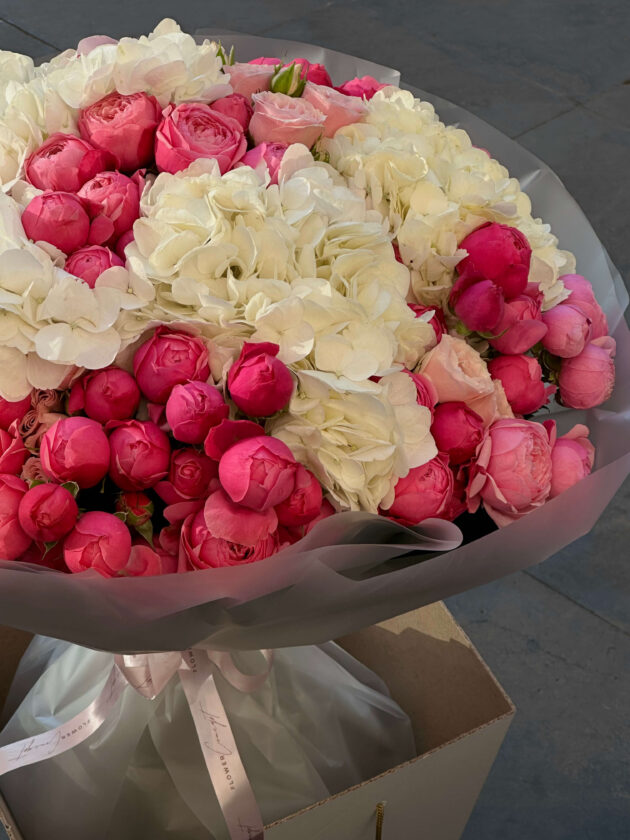 Ծաղկեփունջ "Pink & White" - Image 3